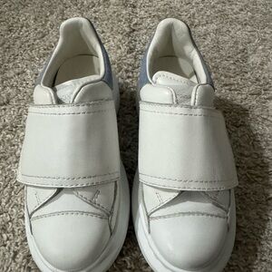 Alexander McQueen Kids White Velcro Sneakers